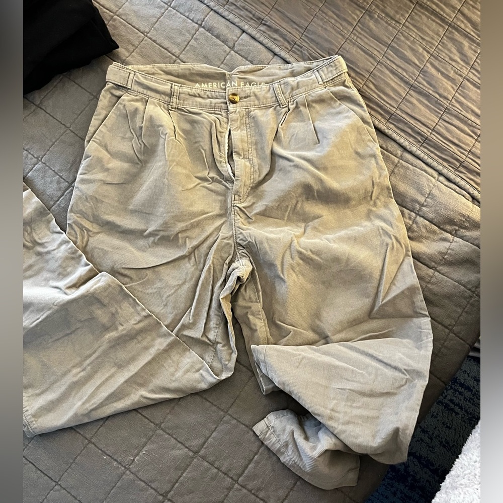 American Eagle pleated corduroy trousers